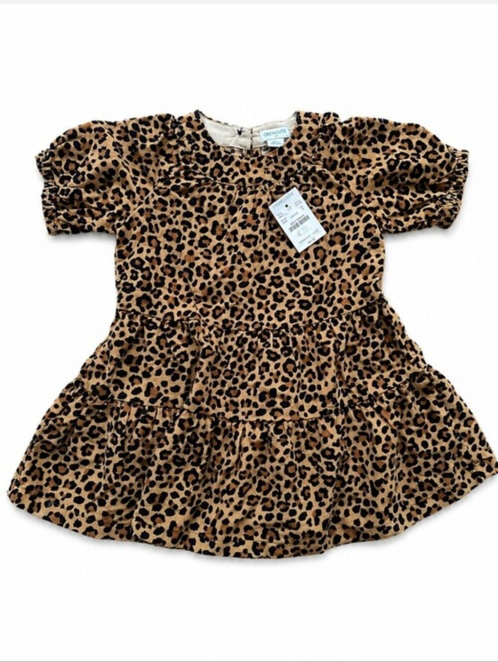 NWT J. Crew Crewcuts Girls' Tiered Leopard Corduroy Dress Size 5